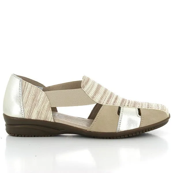 24 Hrs 23151 Beige Low Heel Shoes