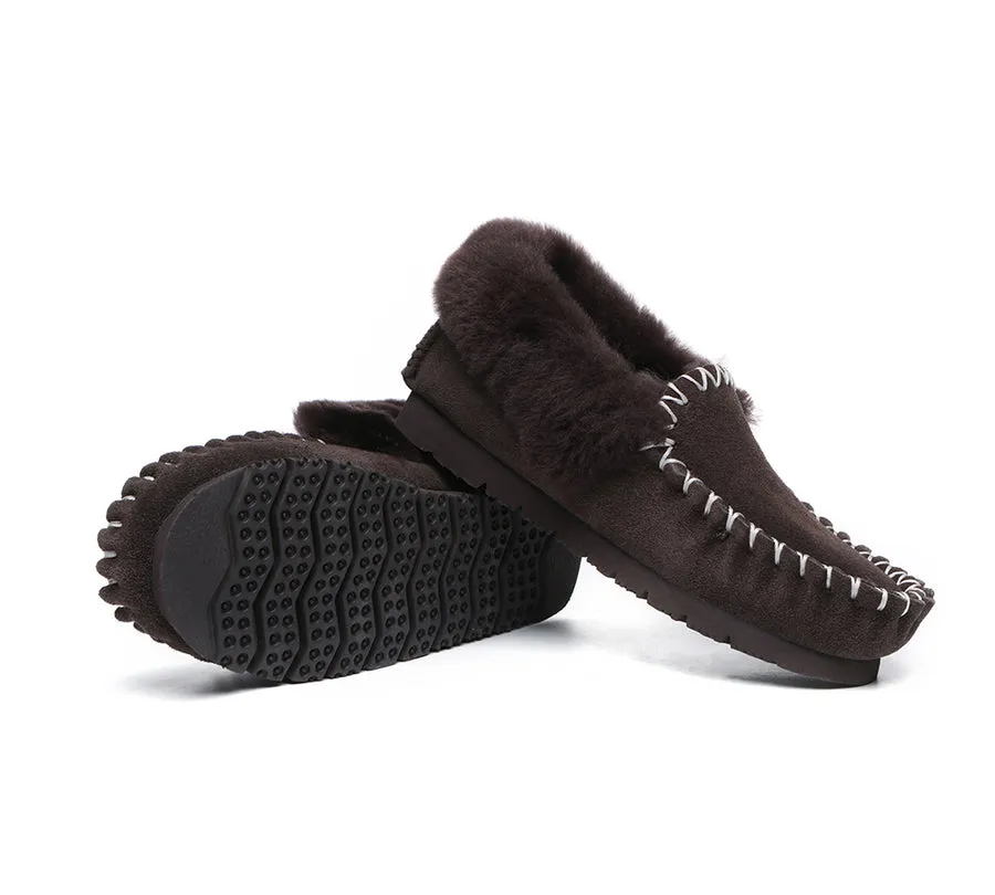 Australian Shepherd®  UGG Slippers, Australia Premium Sheepskin,Unisex Popo Moccasins #15607