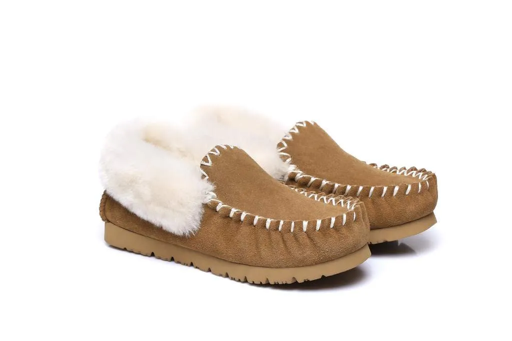 Australian Shepherd®  UGG Slippers, Australia Premium Sheepskin,Unisex Popo Moccasins #15607