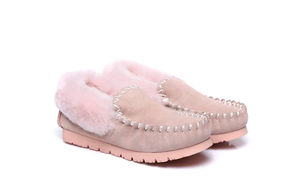 Australian Shepherd®  UGG Slippers, Australia Premium Sheepskin,Unisex Popo Moccasins #15607