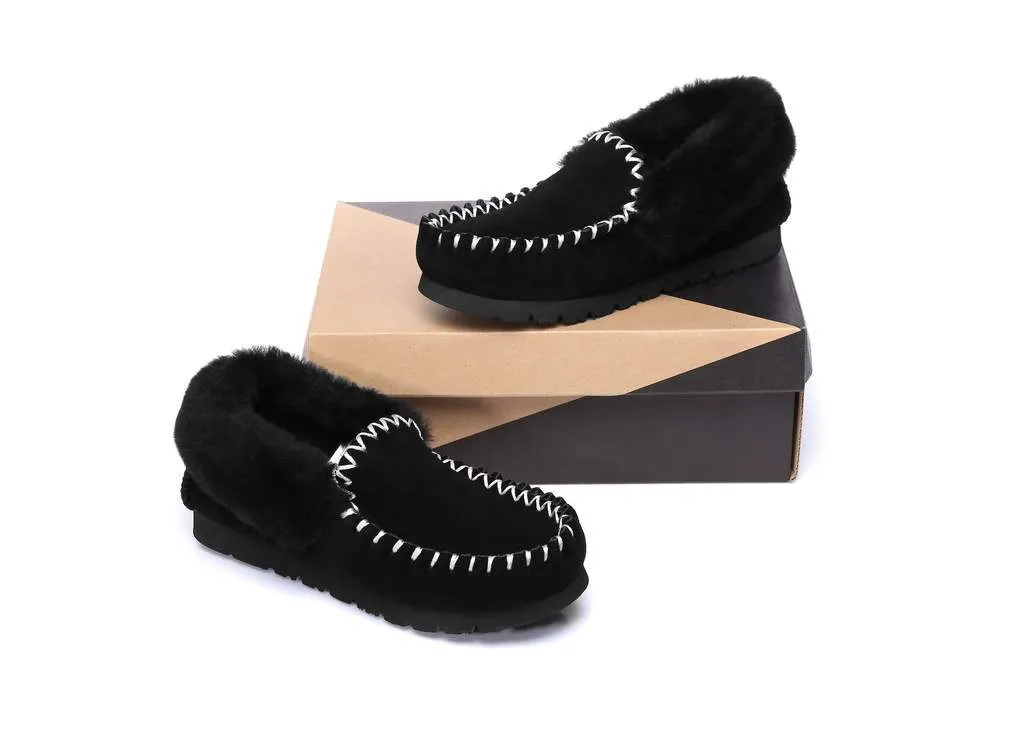 Australian Shepherd®  UGG Slippers, Australia Premium Sheepskin,Unisex Popo Moccasins #15607