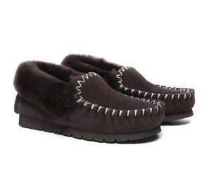 Australian Shepherd®  UGG Slippers, Australia Premium Sheepskin,Unisex Popo Moccasins #15607