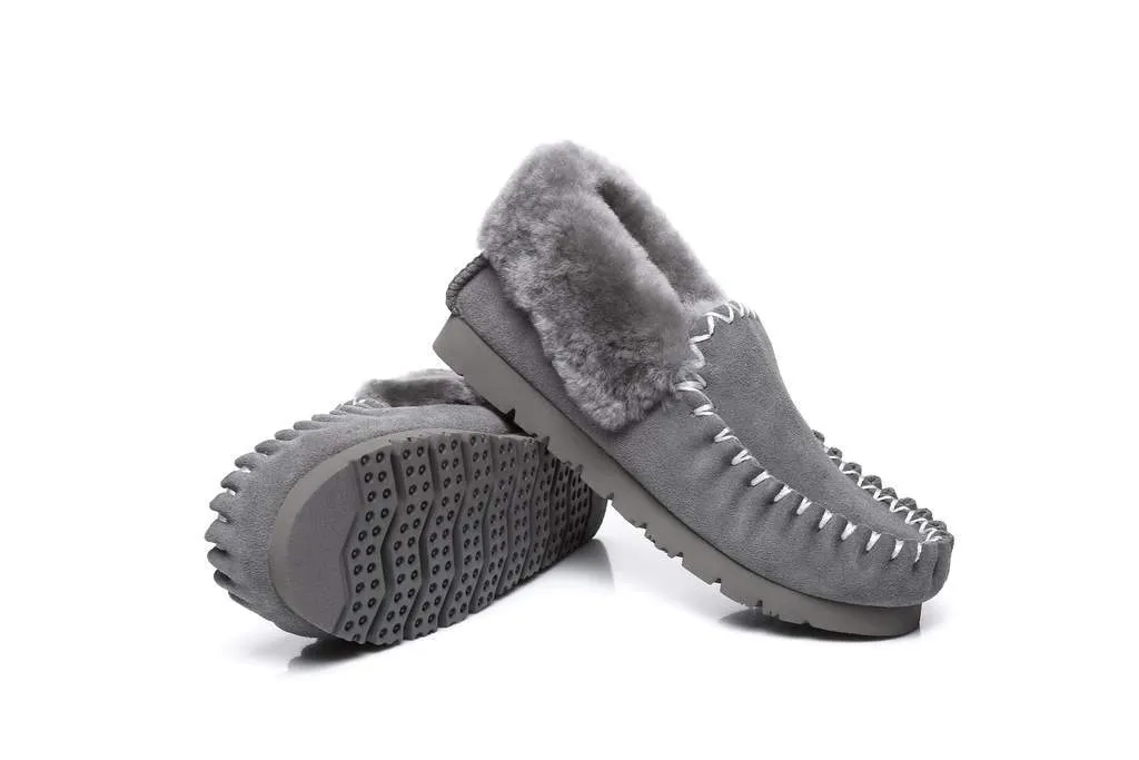 Australian Shepherd®  UGG Slippers, Australia Premium Sheepskin,Unisex Popo Moccasins #15607