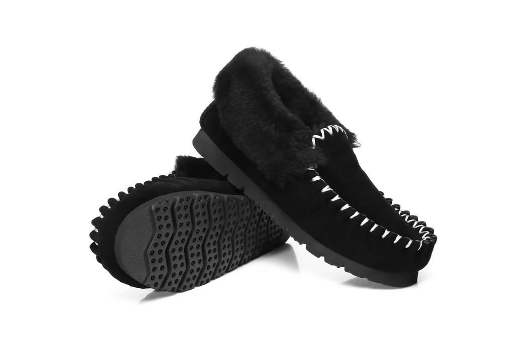 Australian Shepherd®  UGG Slippers, Australia Premium Sheepskin,Unisex Popo Moccasins #15607