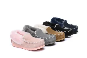 Australian Shepherd®  UGG Slippers, Australia Premium Sheepskin,Unisex Popo Moccasins #15607