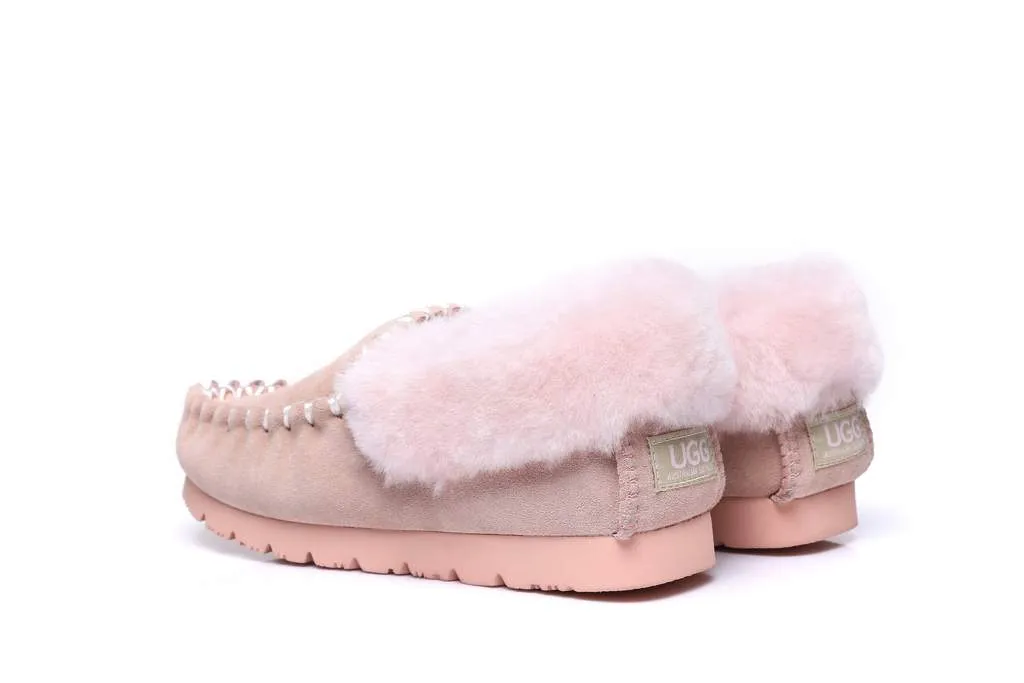 Australian Shepherd®  UGG Slippers, Australia Premium Sheepskin,Unisex Popo Moccasins #15607