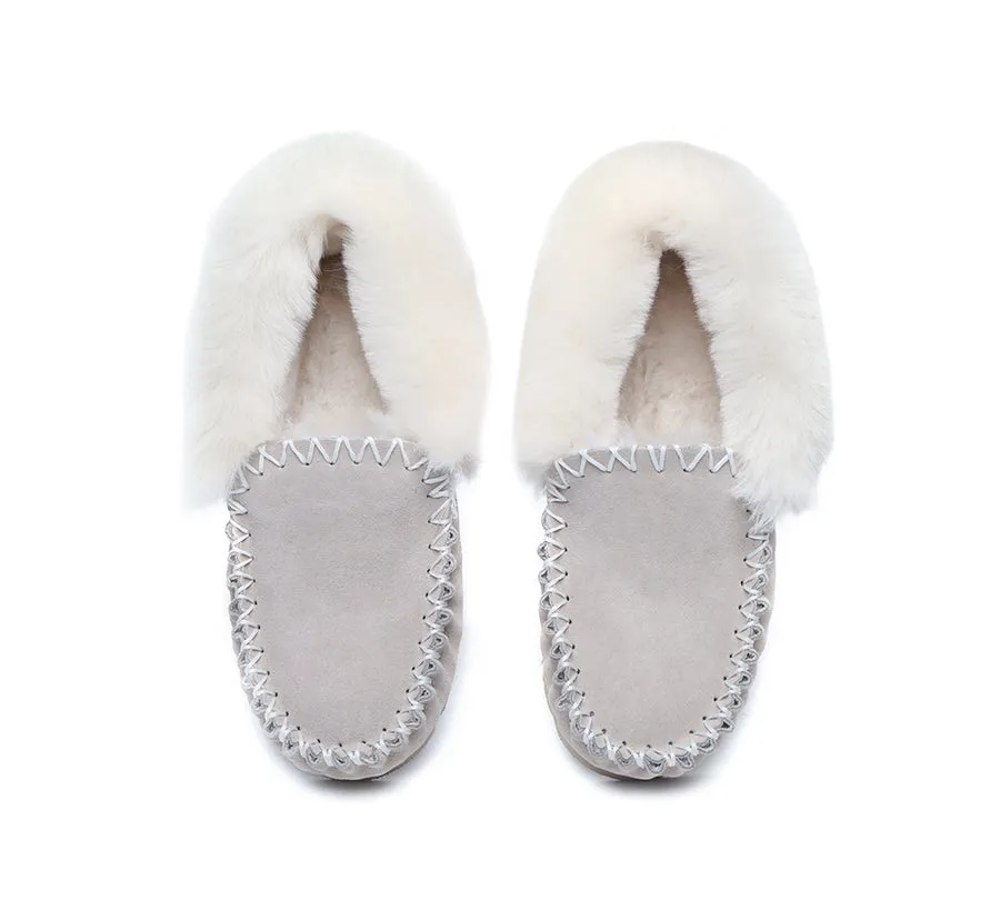 Australian Shepherd®  UGG Slippers, Australia Premium Sheepskin,Unisex Popo Moccasins #15607