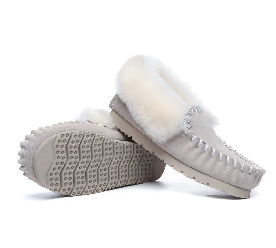 Australian Shepherd®  UGG Slippers, Australia Premium Sheepskin,Unisex Popo Moccasins #15607