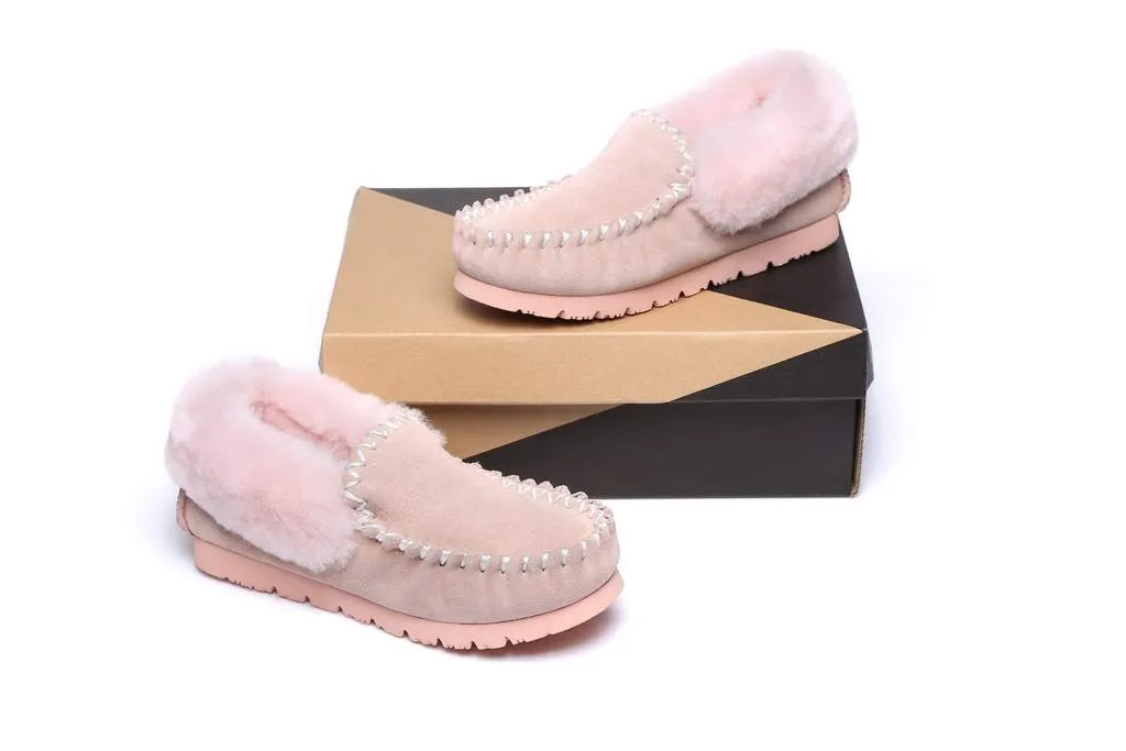 Australian Shepherd®  UGG Slippers, Australia Premium Sheepskin,Unisex Popo Moccasins #15607