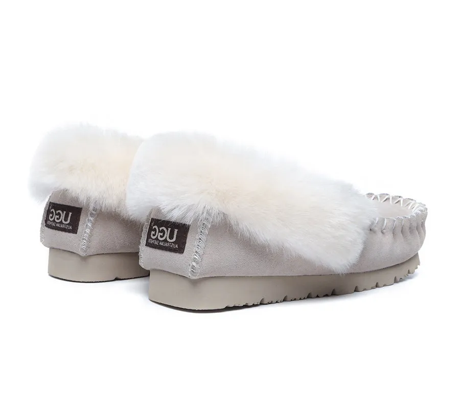Australian Shepherd®  UGG Slippers, Australia Premium Sheepskin,Unisex Popo Moccasins #15607