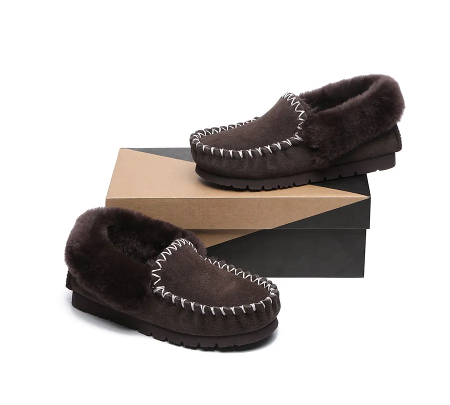 Australian Shepherd®  UGG Slippers, Australia Premium Sheepskin,Unisex Popo Moccasins #15607