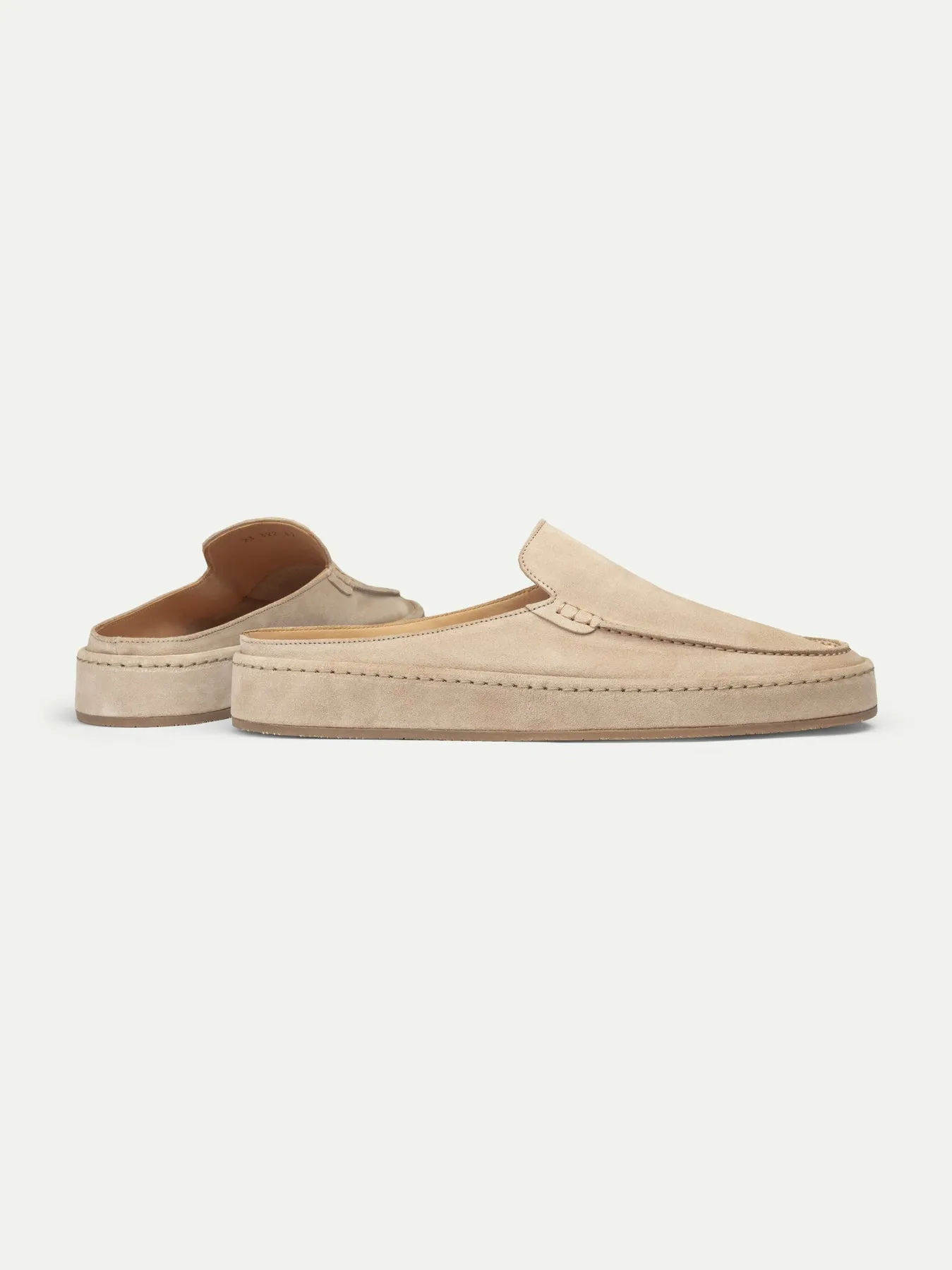 Beige Suede Celeste Calm Mule Loafers - AW24