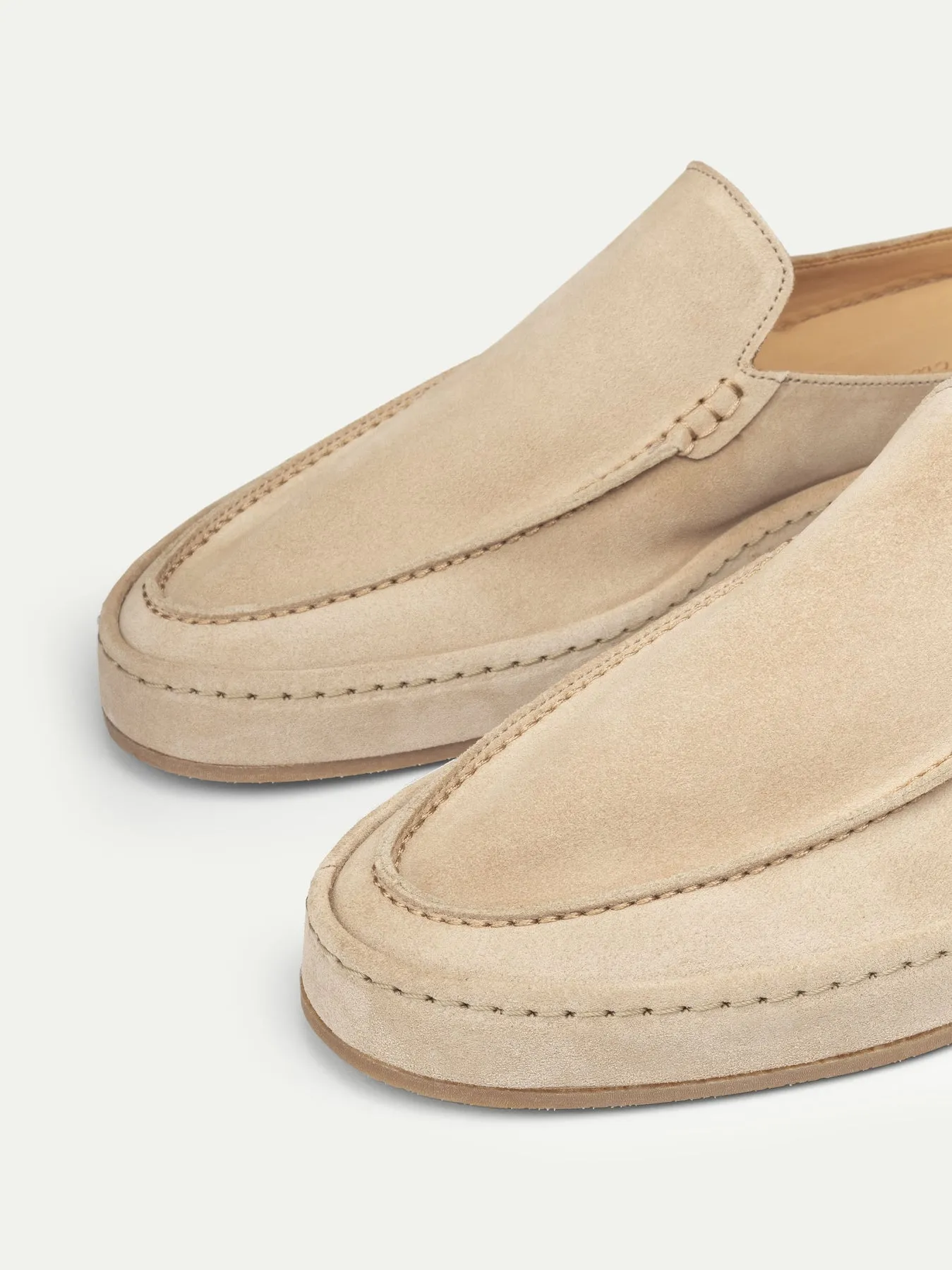 Beige Suede Celeste Calm Mule Loafers - AW24