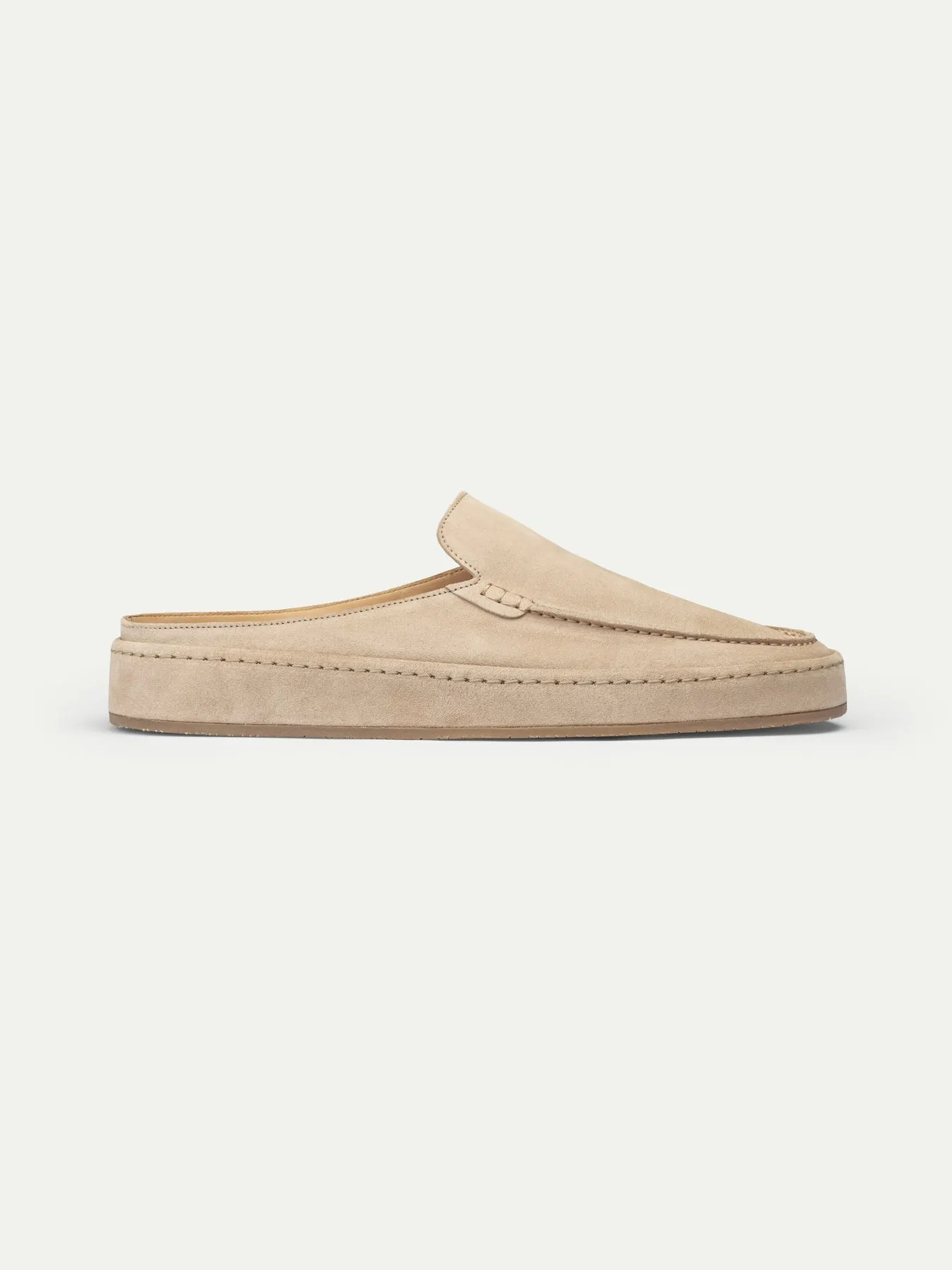 Beige Suede Celeste Calm Mule Loafers - AW24