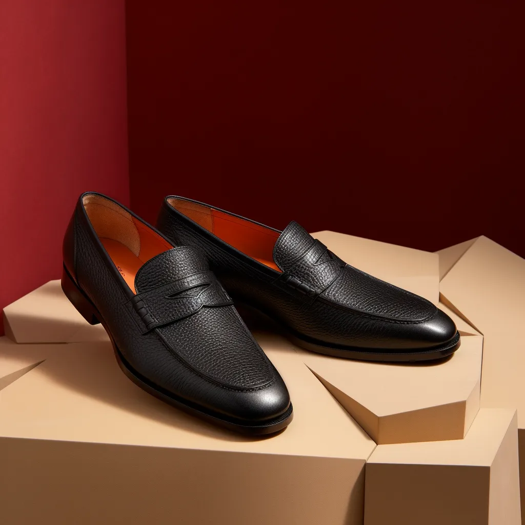 Black Dorianed Penny Unlined Loafers - Work Edition