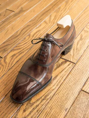 Brown Leather Seraphine Toe Cap Oxfords - Formal Shoes - SS23