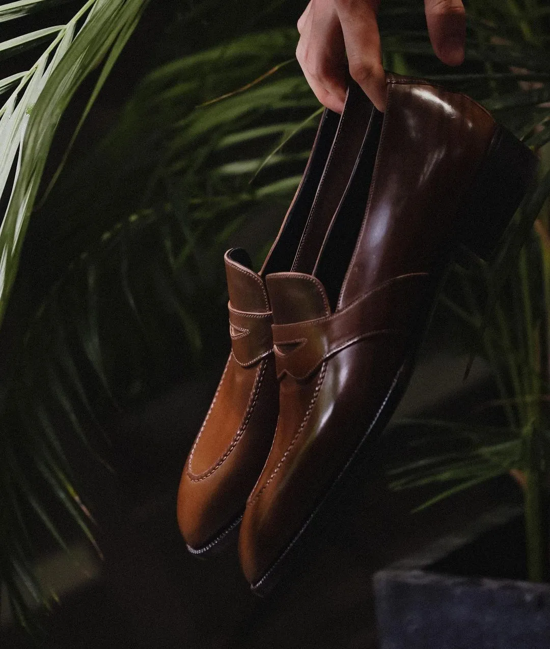 Brown Leather Tavira Slip On Penny Loafers - AW24