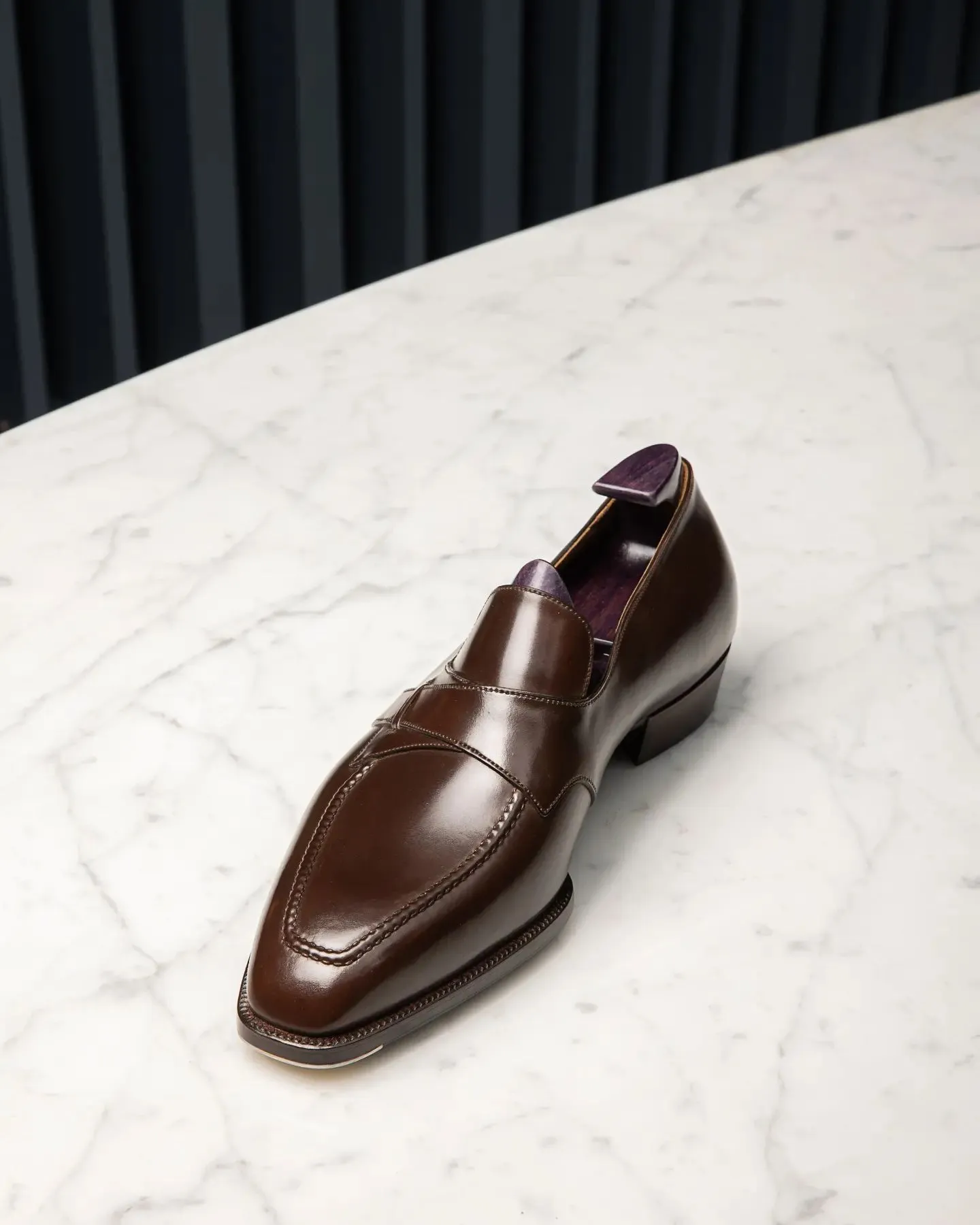Brown Leather Urban Chic Slip-On Loafers   - Summer 2024 Collection