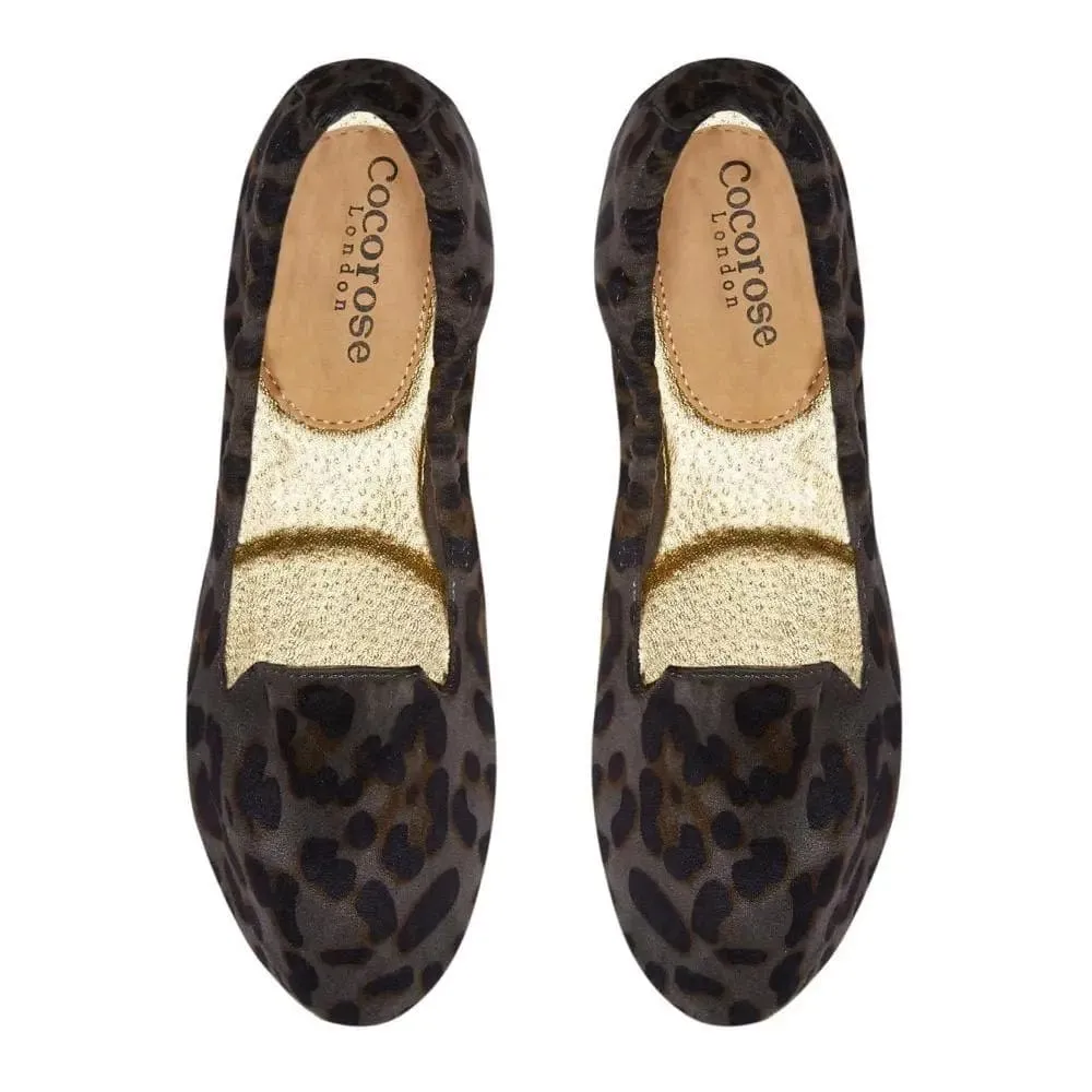 Carnaby - Grey Leopard Foldable Flats