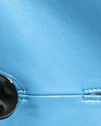 Claude Recycled Leather Blazer | Fiji Blue