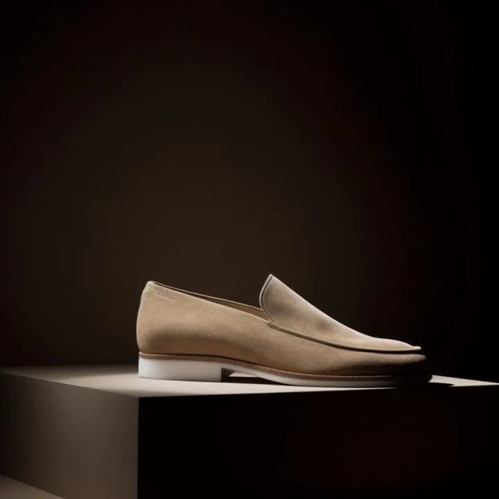 Cream Suede Nolan Loafers - AW24