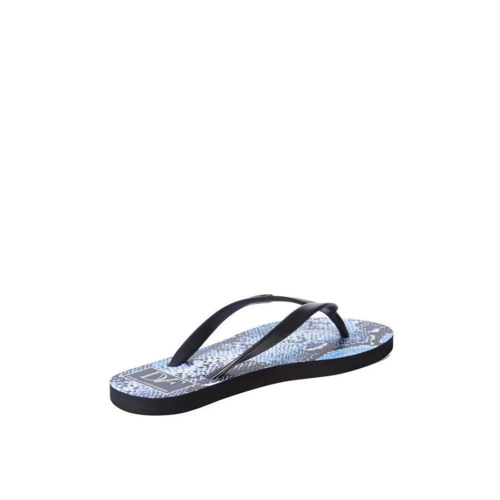 Diane Von Furstenberg Women's Gina Navy Flip Flop Sandal