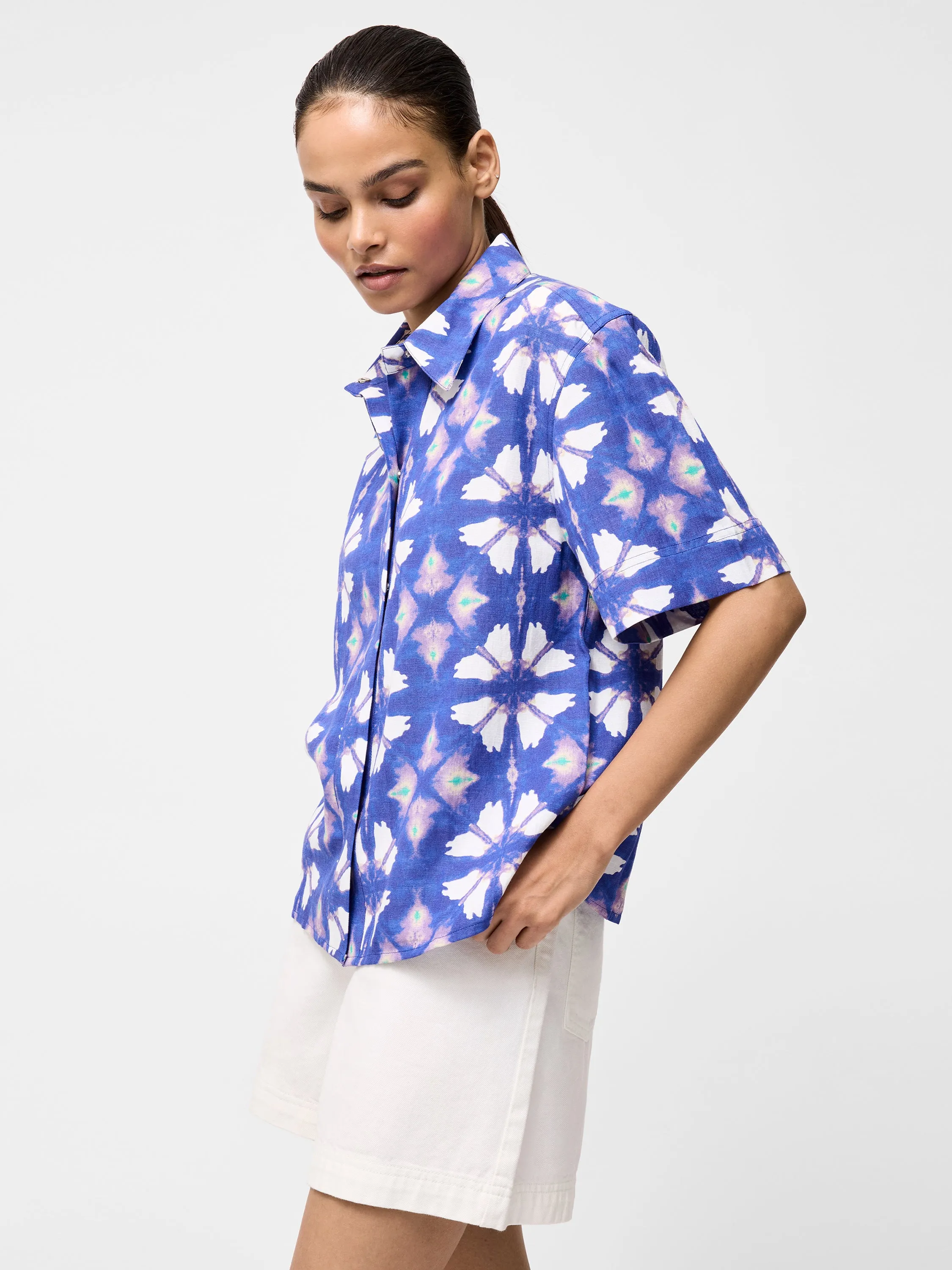 Dory Linen Blend Short Sleeve Shirt