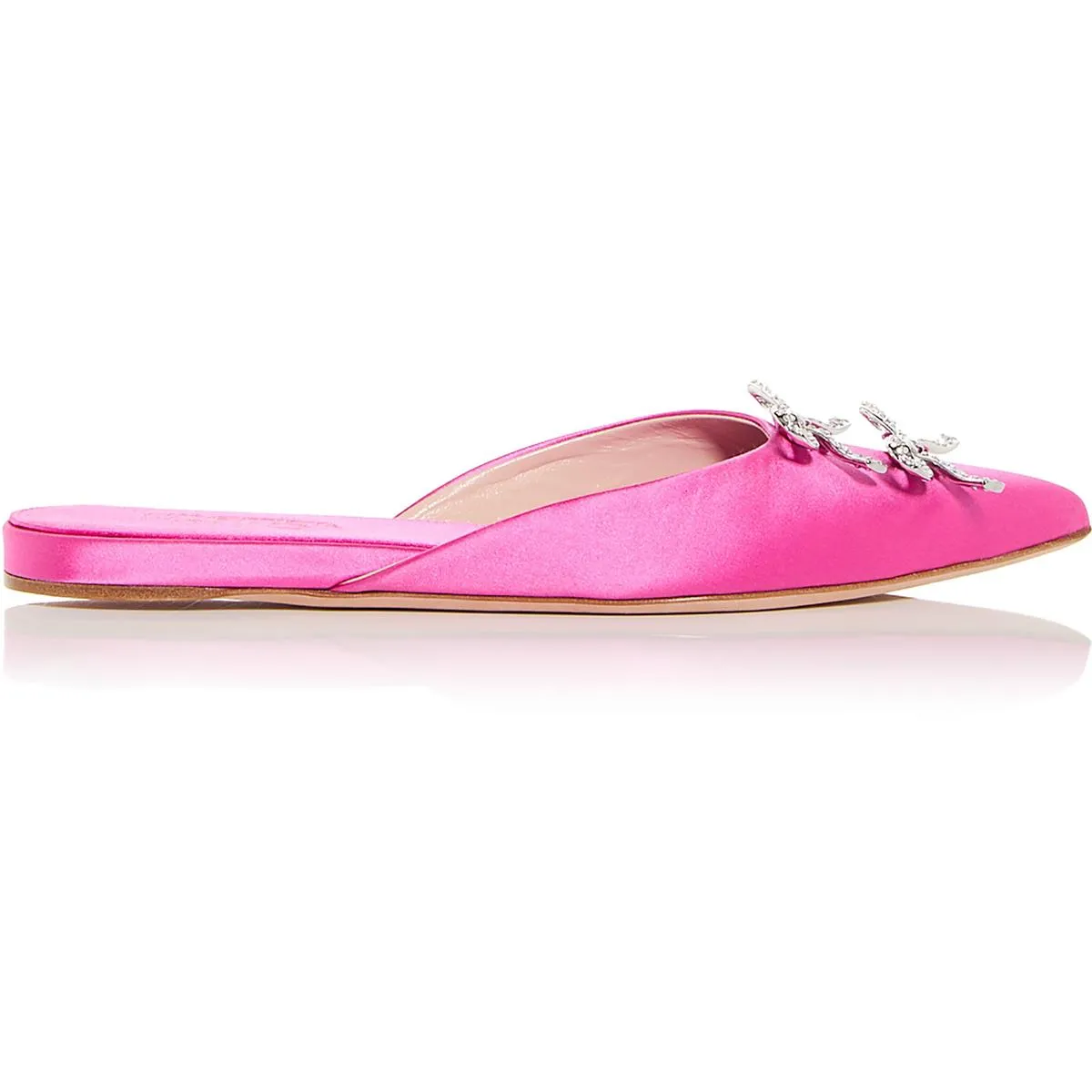Giambattista Valli Womens Satin Pointed Toe Mules