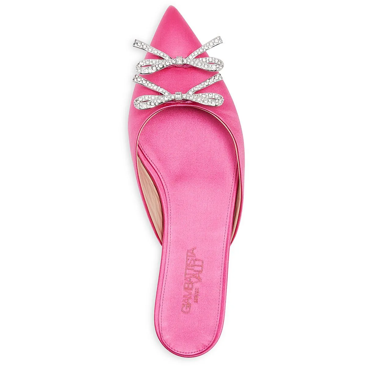 Giambattista Valli Womens Satin Pointed Toe Mules