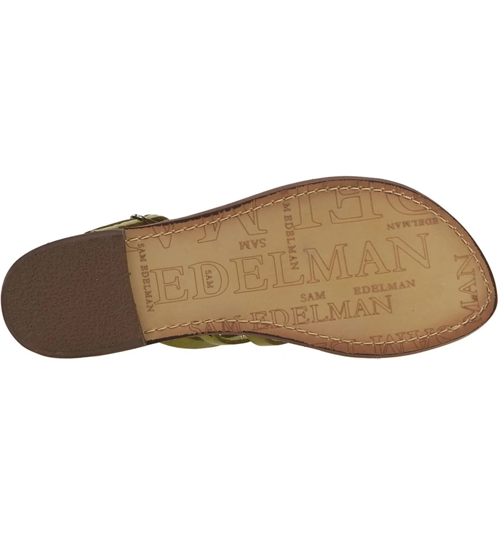 Greco Gold Leather Sam Edelman Flat Gladiator Sandal