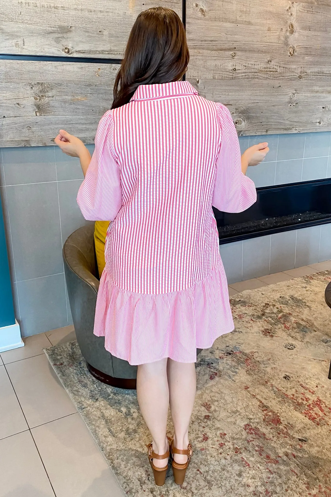 Grow Together Striped Red Dress