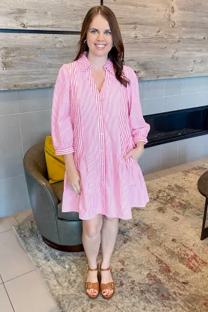 Grow Together Striped Red Dress