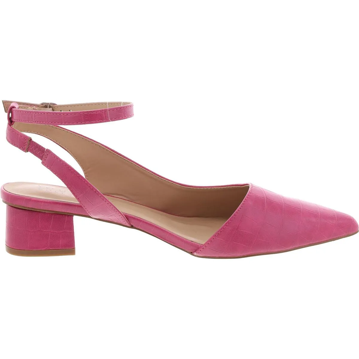 Journee Collection Womens Faux Leather Pointed Tow Slingbacks