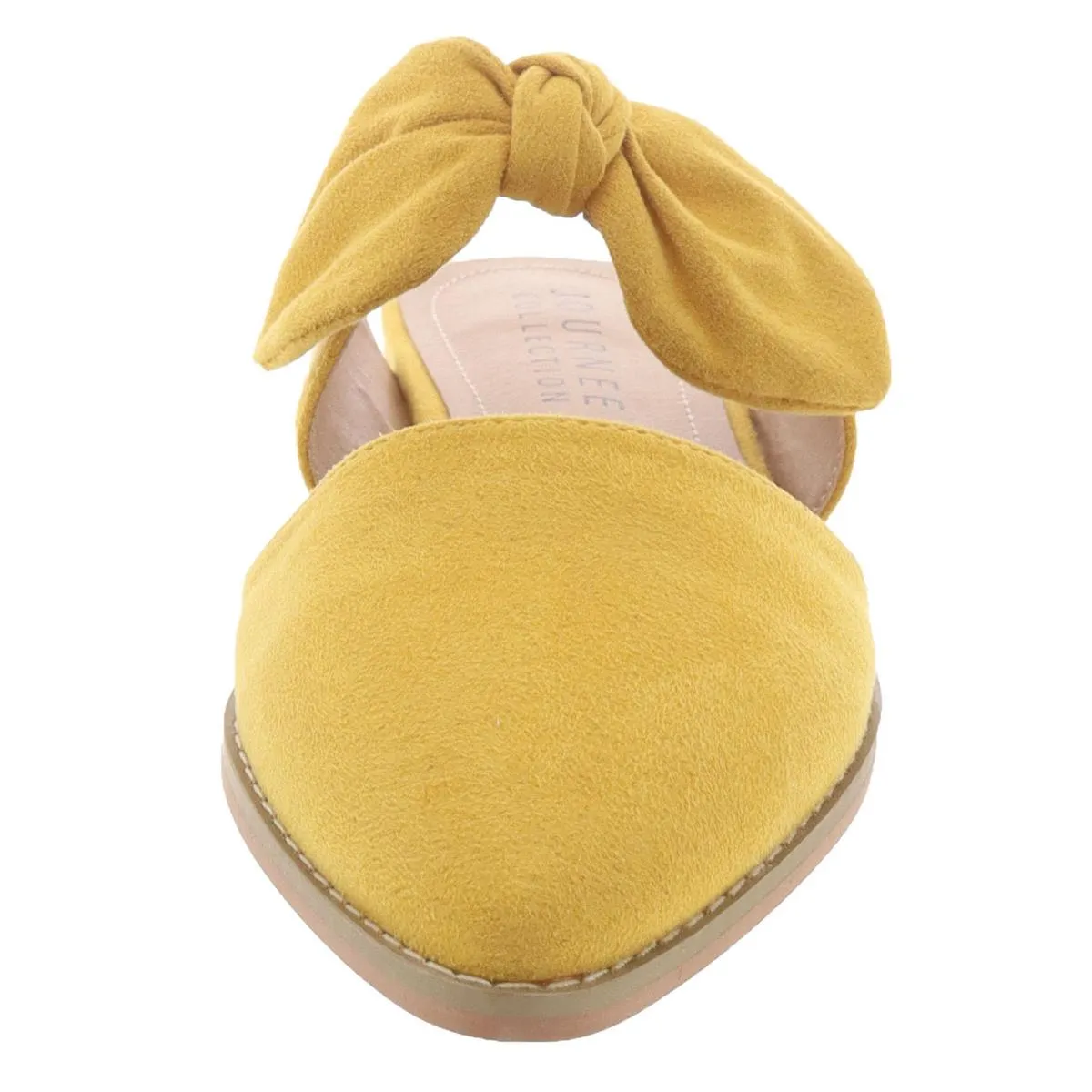 Journee Collection Womens Faux Suede Pointed Toe Mules