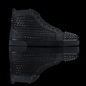 Louis Flat Moire Patent Spikes GG