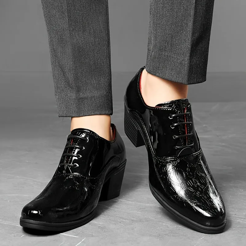 Men's Red Luxury Plain Toe Oxford Shoes Formal
