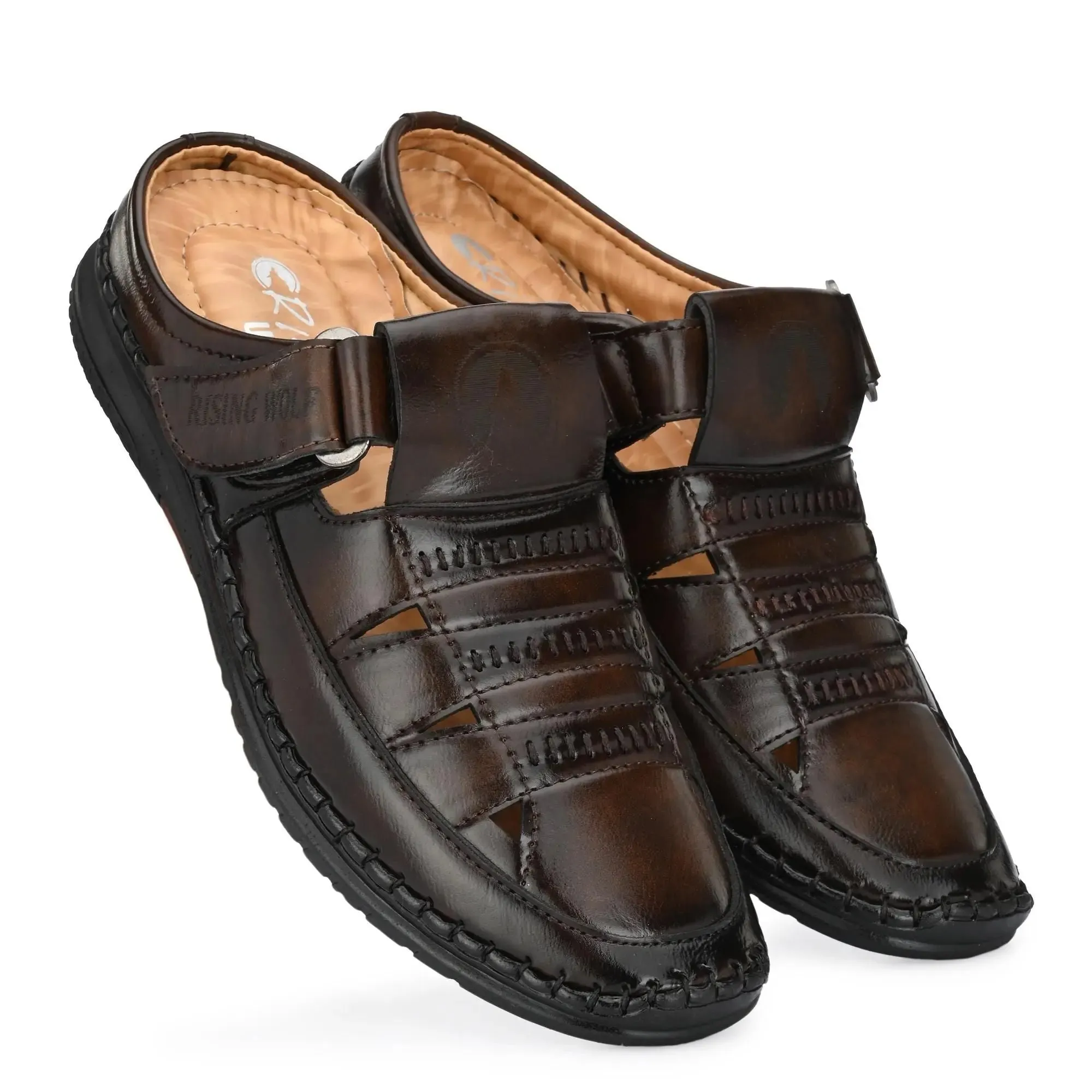 Mens Synthetic Casual Sandals for Men Brown