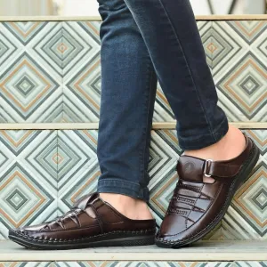 Mens Synthetic Casual Sandals for Men Brown