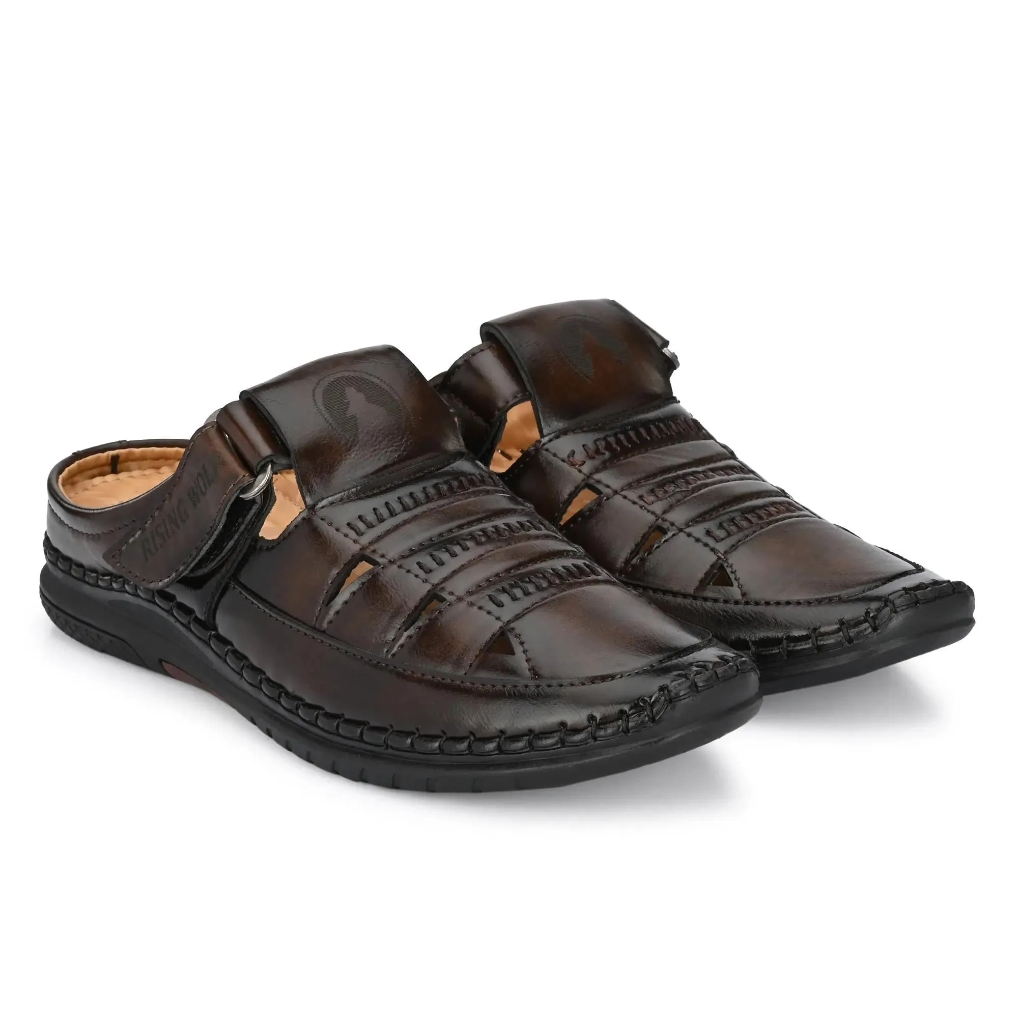 Mens Synthetic Casual Sandals for Men Brown
