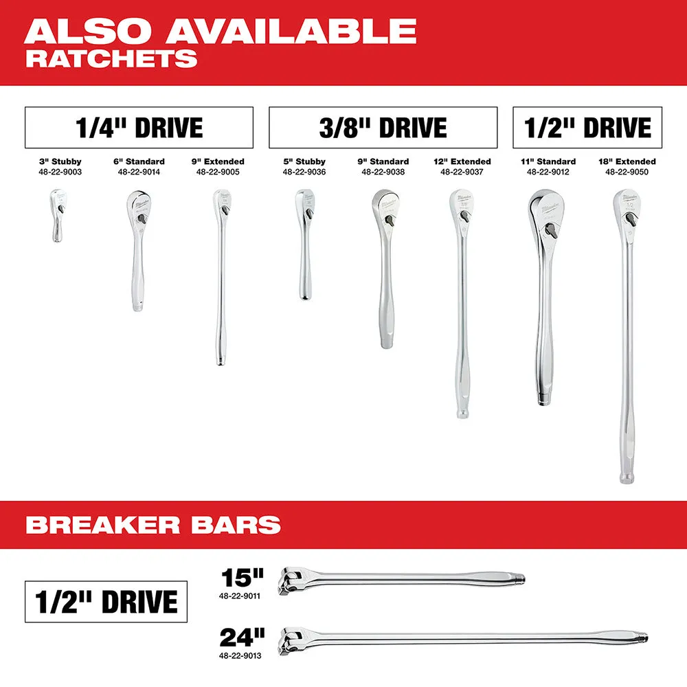 Milwaukee 48-22-9404 1/4" Drive 26 Piece Ratchet & Socket Set - SAE