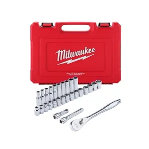 Milwaukee 48229510 28 Piece 1/2" Drive Metric Socket Set