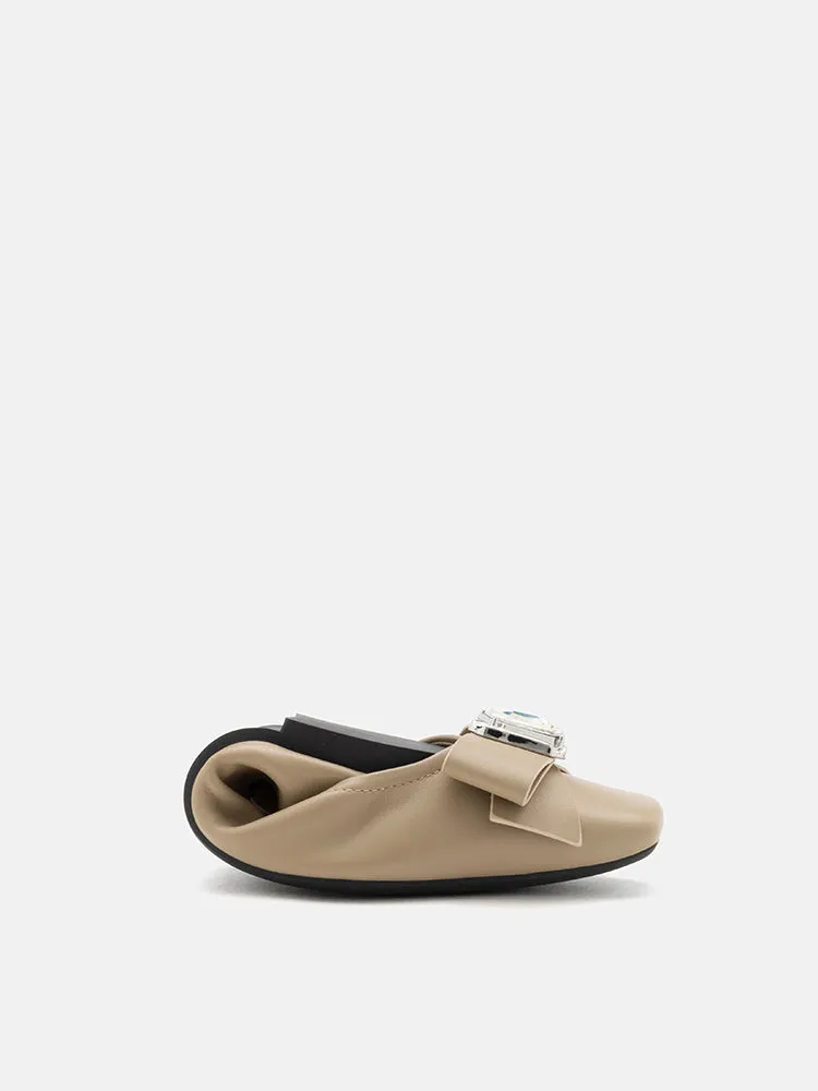 Noelle Diamante Bow Foldable Flats