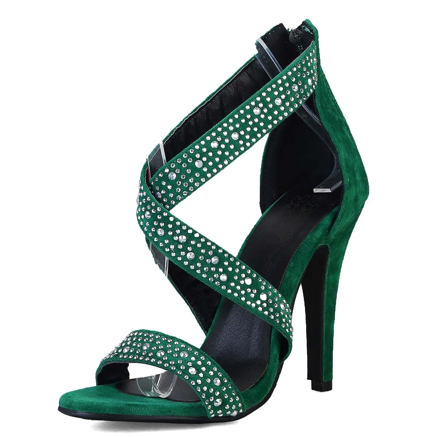 Rhinestone High Heel Glitter Sandals