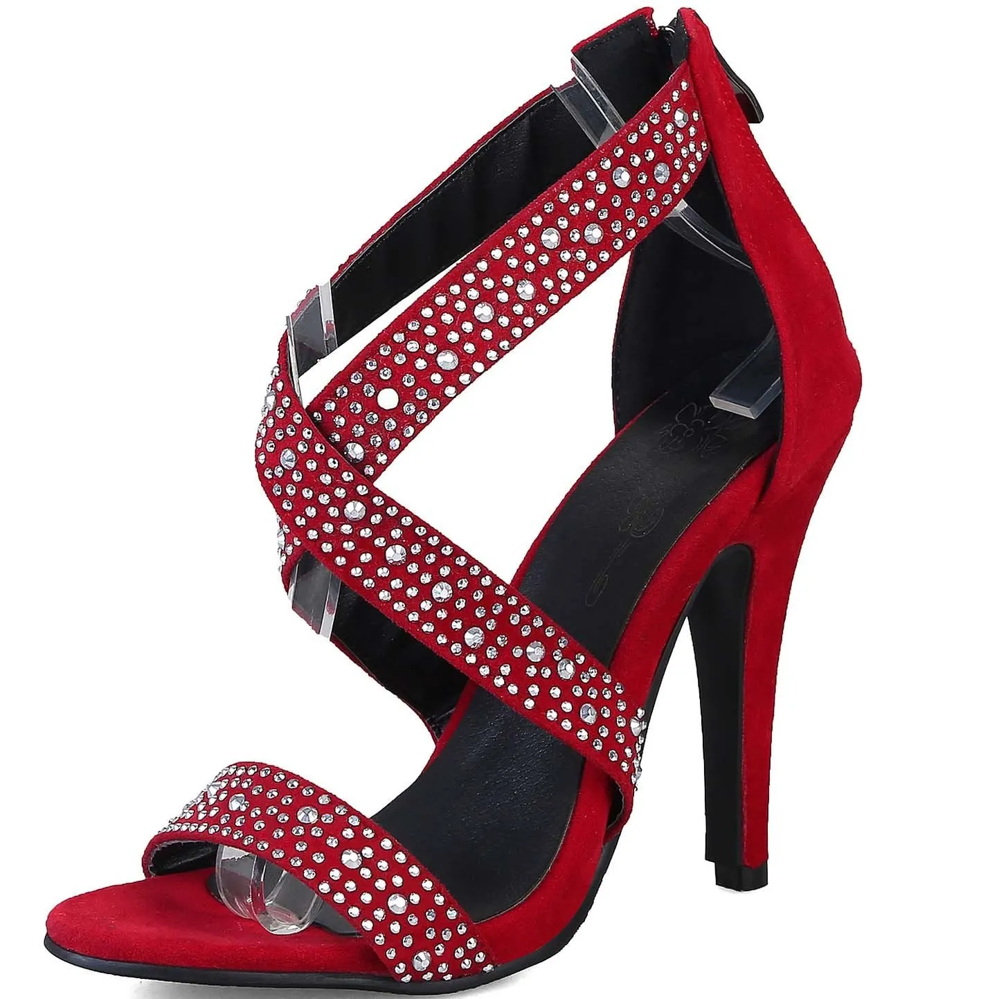 Rhinestone High Heel Glitter Sandals