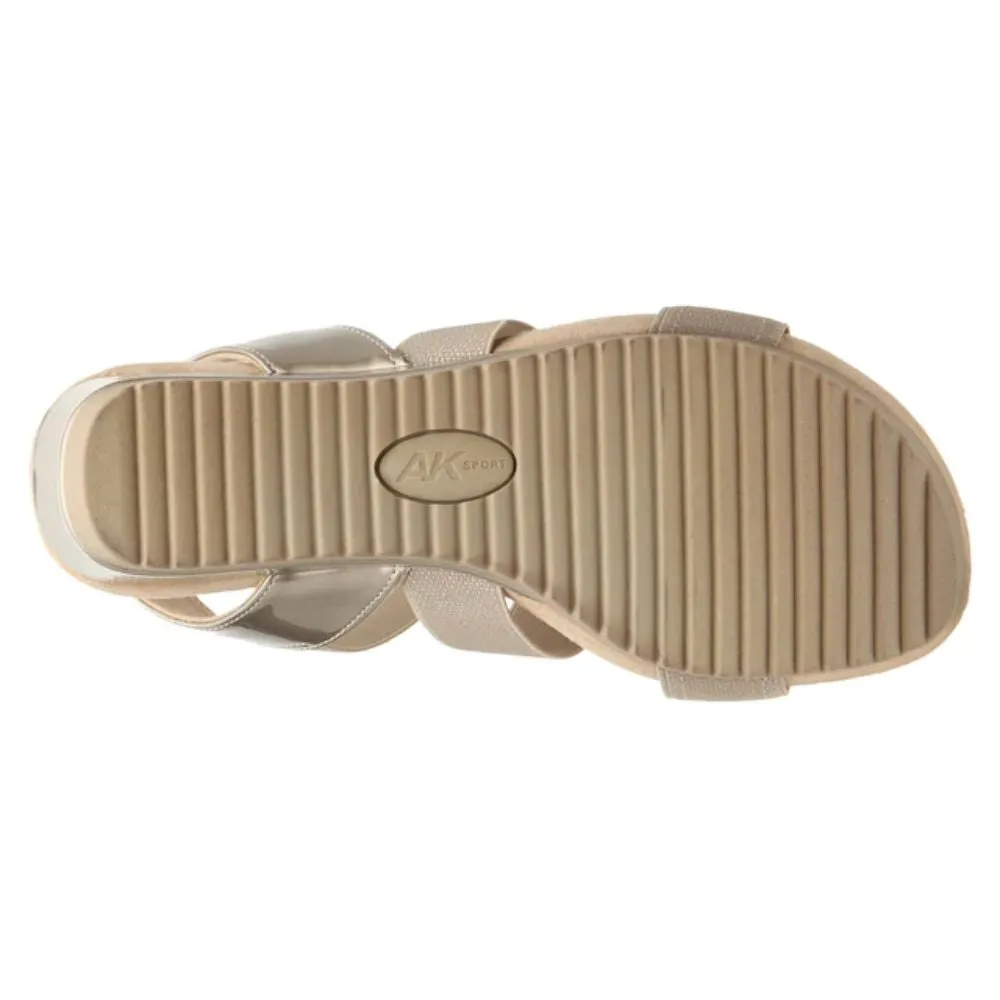 Shelly Taupe Fabric Anne Klein Sandals