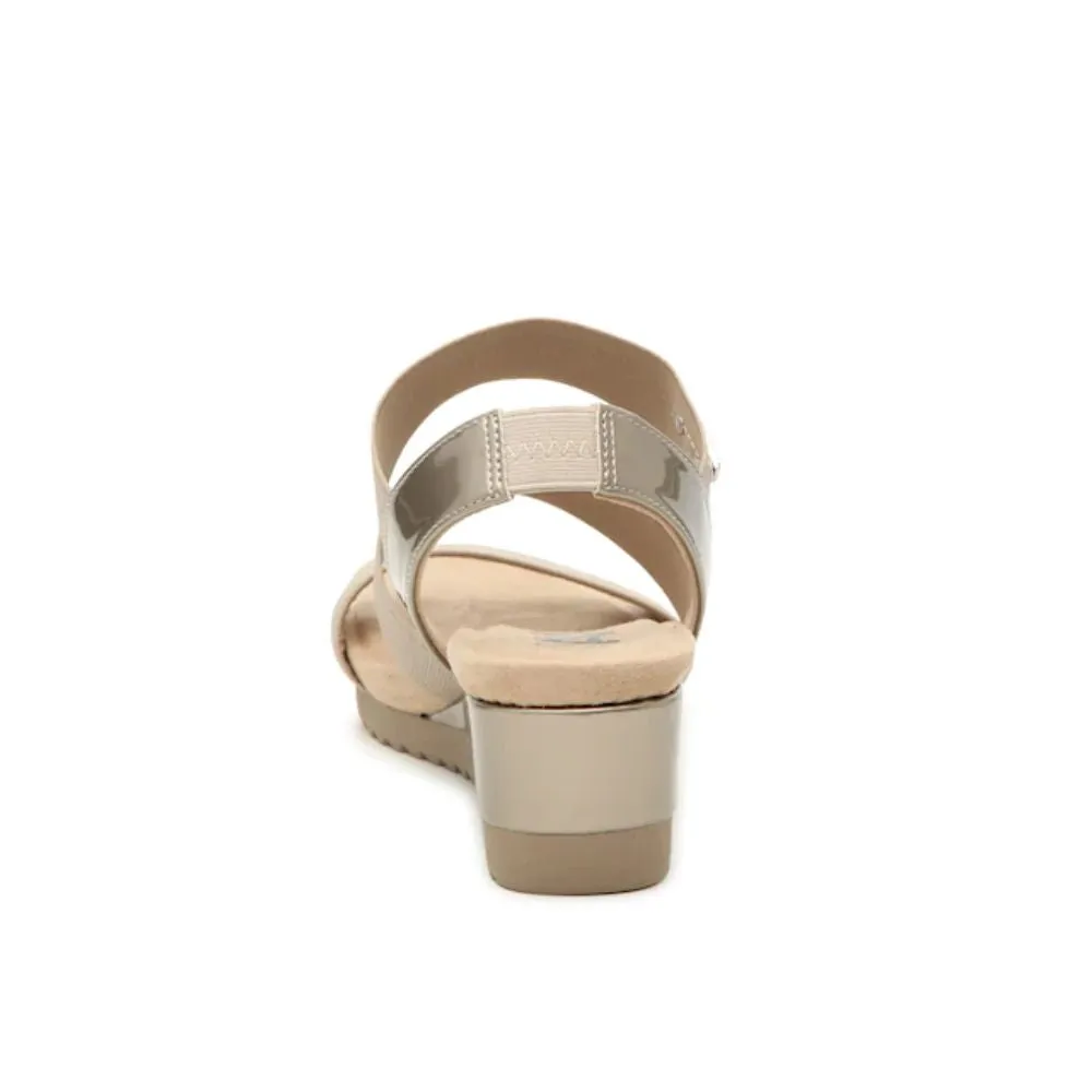 Shelly Taupe Fabric Anne Klein Sandals