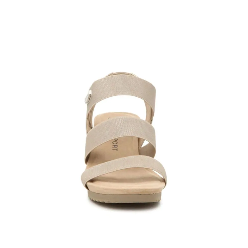 Shelly Taupe Fabric Anne Klein Sandals