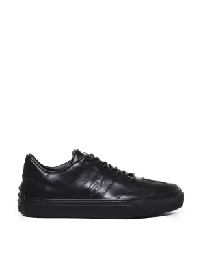 Total Black Calfskin Sneakers