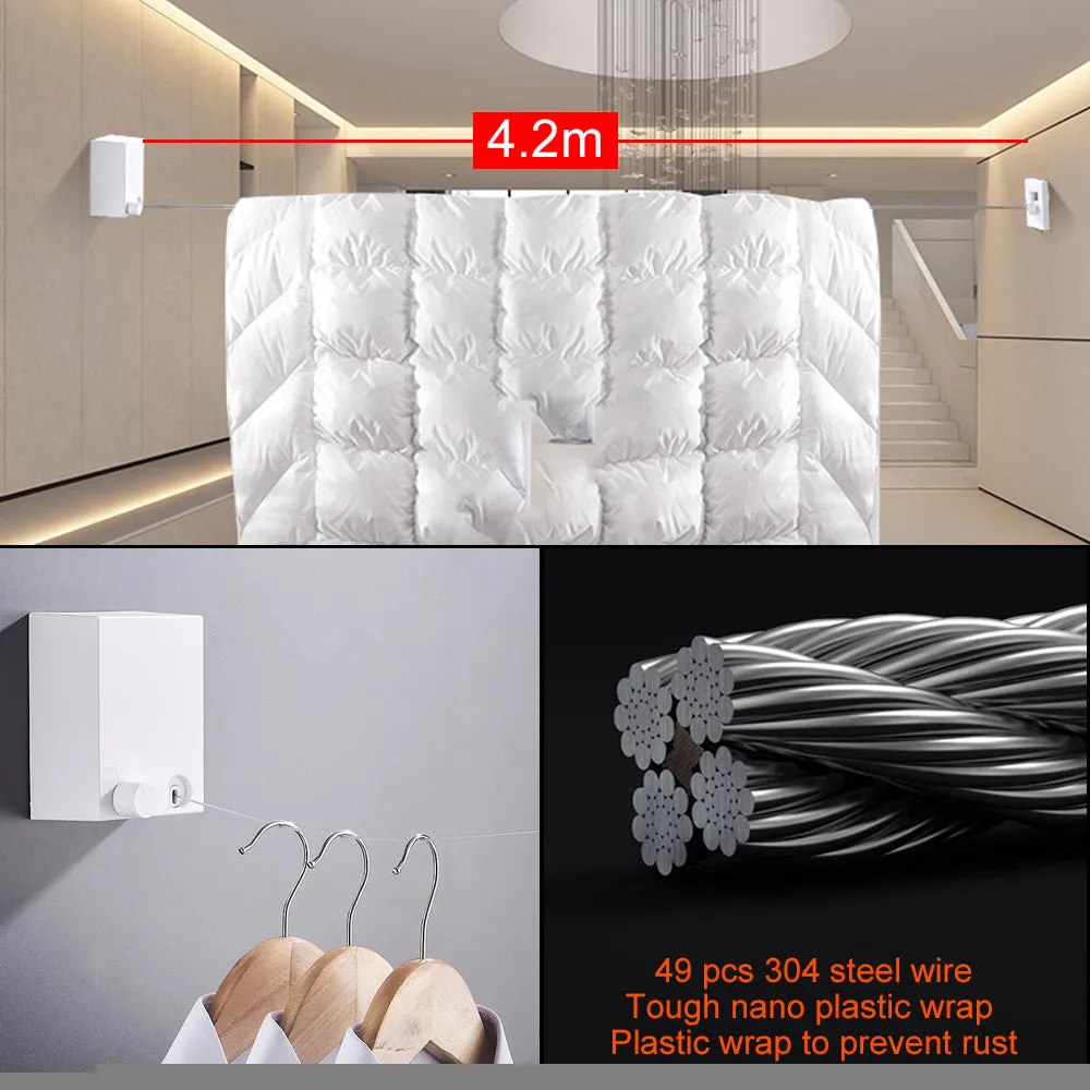 Wall Mounted Retractable Washing Line