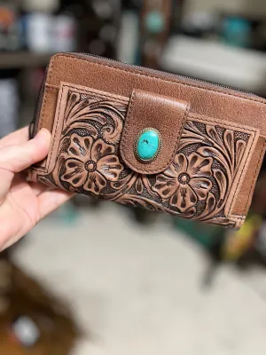 Wallet Genuine Leather Women Bag Western Wallet